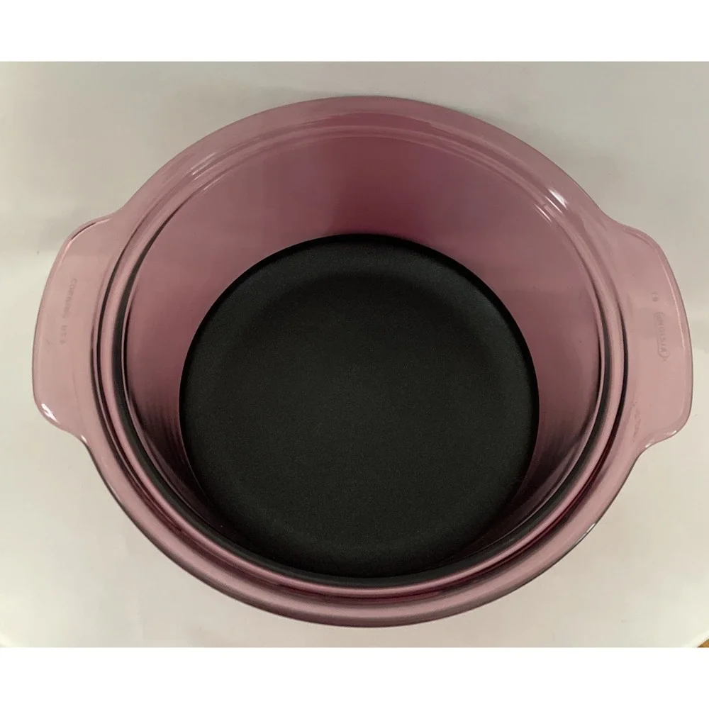 Corning Visions Cranberry Dutch Oven Stock Pot 5L Non Stick Pyrex Lid Very Good